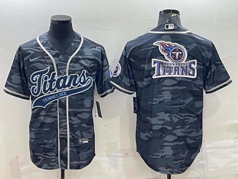 Men Tennessee Titans Blank Camo 2022 Nike Co branded NFL Jerseys